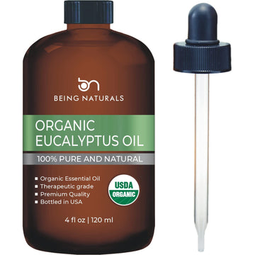 Organic Eucalyptus Essential Oil - Huge 4 FL OZ - 100% Pure & Natural – Premium Natural Oil Being Naturals Au supplements