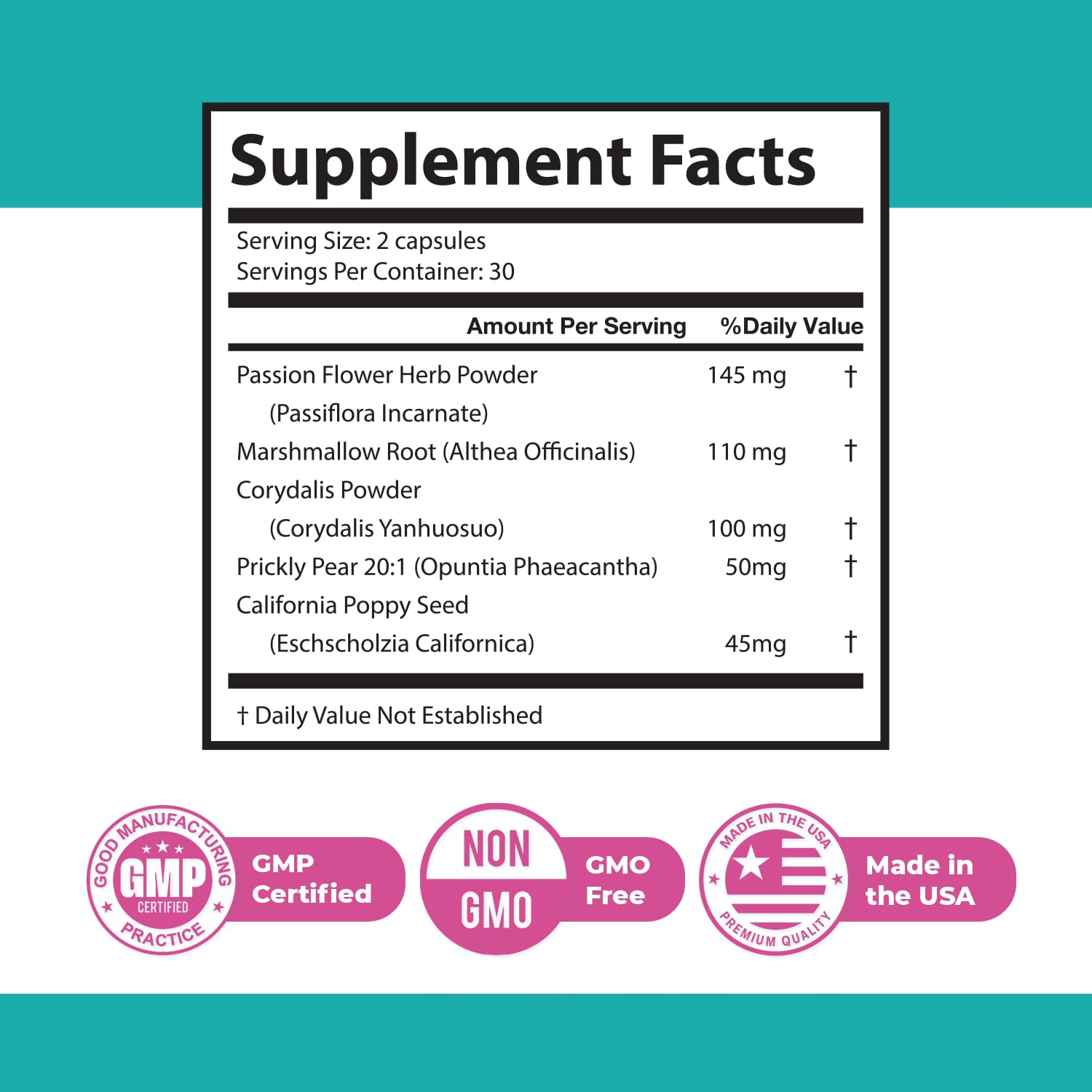 NeuroMax – Natural Herbal Blend with Passion Flower, Marshmallow Root & California Poppy – Non-GMO, Easy-to-Take Capsules, Made in USA, GMP Certified Facility - 60 Capsules, 1 Month Supply Nature’s NutriWave Au supplements