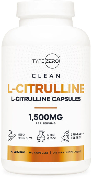 Type Zero L-Citrulline Capsules (180 Capsules) (1500 mg per Serving) - GMO-Free Type Zero Au supplements