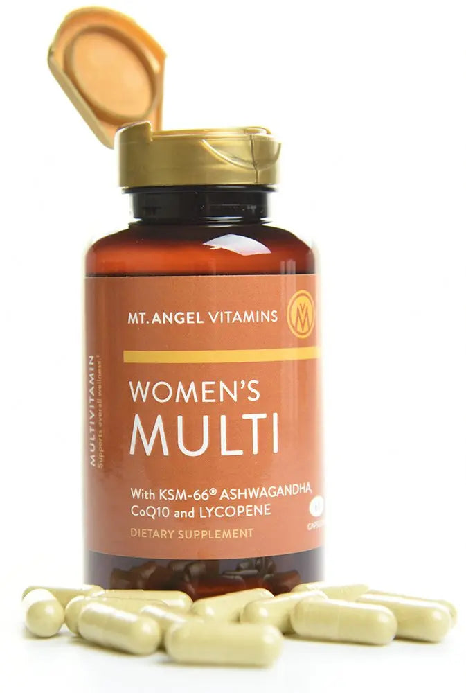 Mt. Angel Vitamins - Daily Womens Multivitamin - Adult Formula with Iron, Calcium, KSM-66 Ashwaganda, and a Potent Proprietary Herbal Blend Mt. Angel Vitamins Au supplements