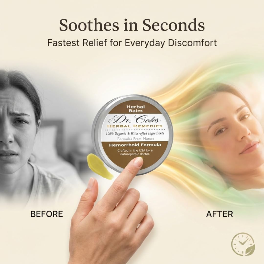 Dr. Cole’s Hemorrhoid Treatment – Organic Herbal Ointment for External Hemorrhoid Soothing & Comfort – Plant-Based, Gentle, No Petroleum or Harsh Chemicals – 2 oz Dr. Cole's Herbal Remedies Au supplements