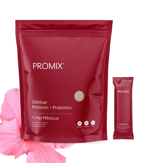 ProMix Nutrition Debloat Prebiotics and Probiotics Immune Support Supplement for Digestion, Cortisol Health, Gut Cleanse - Hibiscus ProMix NutritionUS supplements