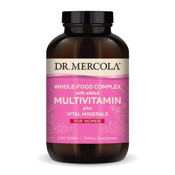 Dr. Mercola Whole-Food Complex for Women - with Added Multivitamin Plus Vital Minerals - Supports Energy & Cellular Health - Non-GMO, Gluten-Free & Soy-Free - 240 Tablets (30 Servings) Dr. Mercola Au supplements