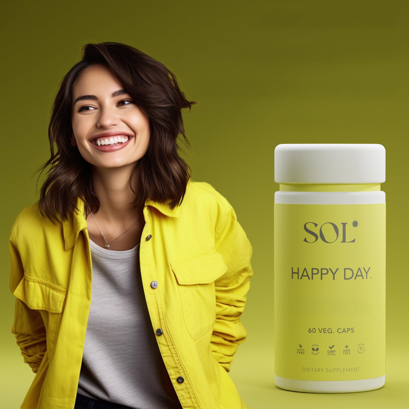 Sol Nutrition Happy Day Supplement: Combining The Natural Herbal Properties of Collective Happiness Bark, Astragalus, and Gingko Biloba to Support a Healthy Lifestyle - 60 Easy to Swallow Capsules Sol Nutrition Au supplements