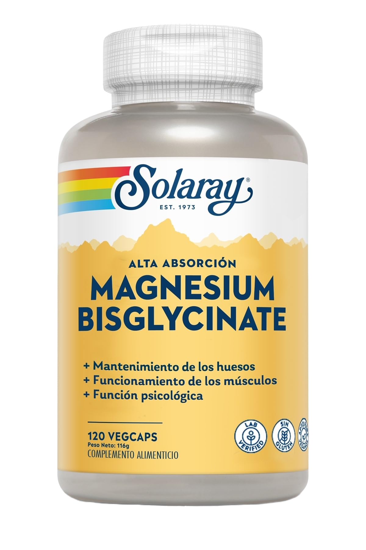 SOLARAY Magnesium Glycinate Capsules, Chelated Magnesium Bisglycinate w/BioPerine, Higher Absorption Magnesium Supplement - Bones, Muscles, Heart Support, Vegan (30 Servings, 120 VegCaps) SOLARAY Au supplements
