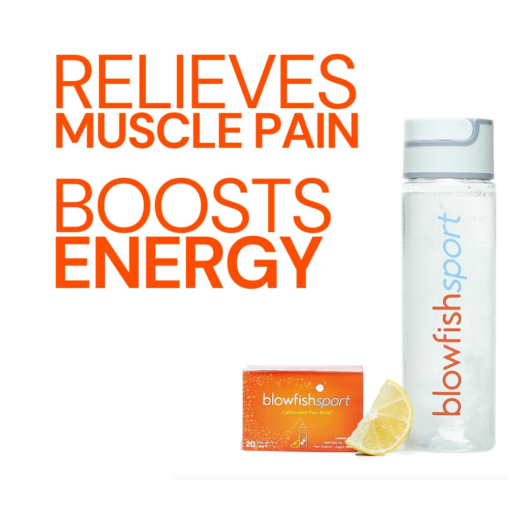 Blowfish Sport | 4 Pack | Pain Relief for Athletes | Eases Sore Muscles | Boosts Energy | Effervescent Formula Works Fast | Perfect for Morning Workouts Blowfish Au supplements