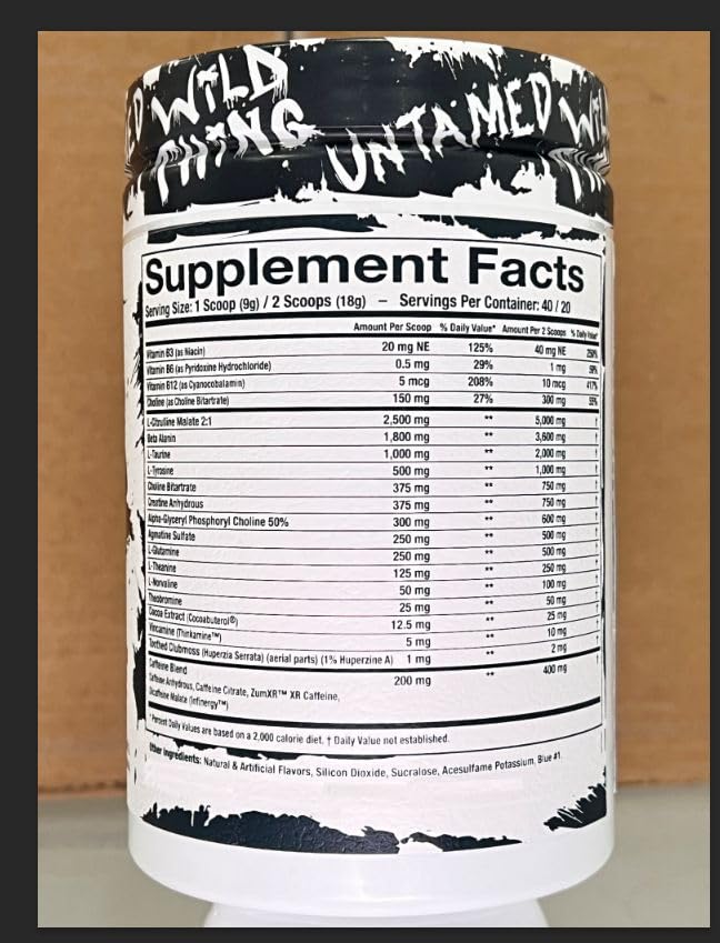 Assault Labs Wild Thing Pre Workout Powder Blend of Di-Citrulline Malate,Beta Alanine Assault Labs Au supplements
