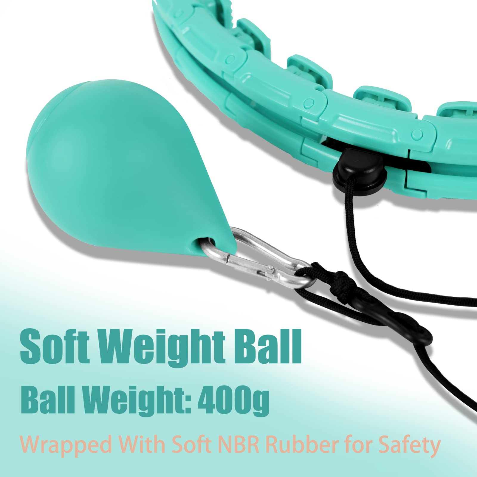 OurStarry 32 Knots Weighted Workout Hoop Plus Size, Smart Waist Exercise Ring OurStarry Au supplements