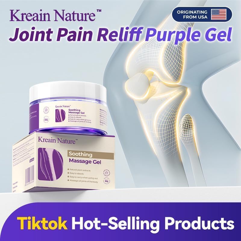Kreain Nature 2 PCS Joint Gel Purple Soothing Massage Gel Soothes Knees, Lumbar, Neck, Back, Shoulders, Hands, and Feet, 1.76 oz Kreain Nature Au supplements