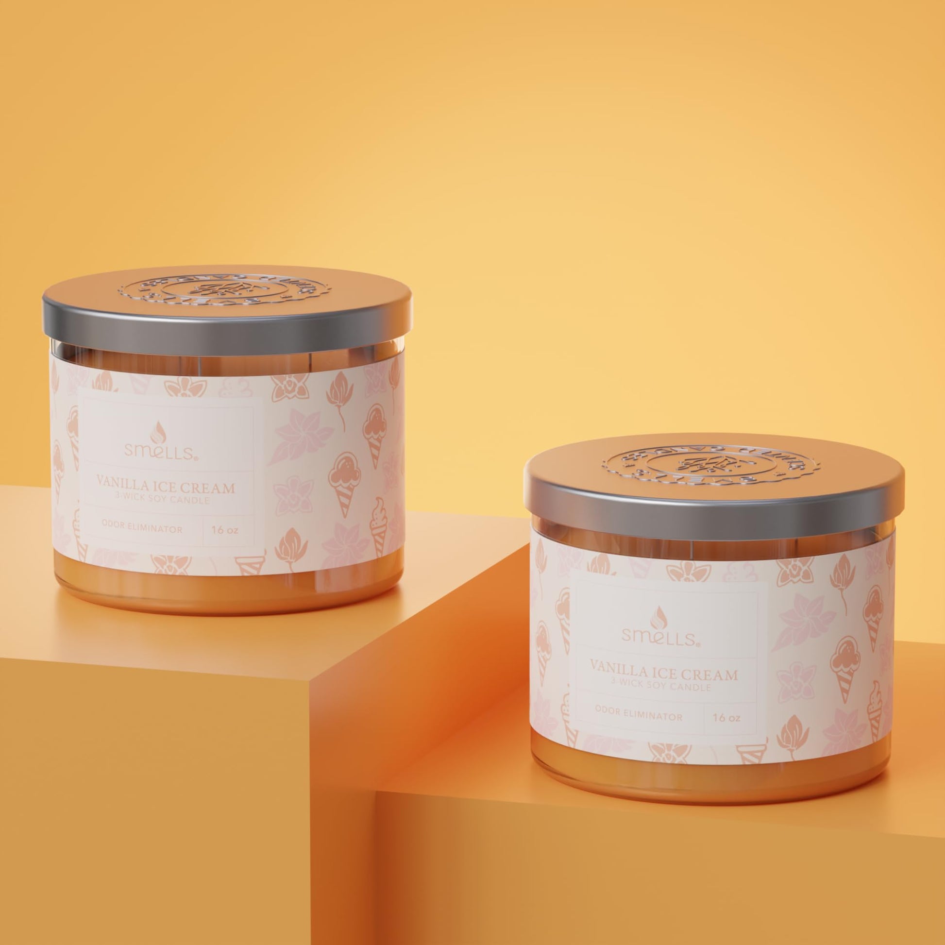Smells - Odor Eliminator - Premium Soy Wax Jar Scented Candle 12oz. and 16oz. - 100% Cotton Single Wick SmellS Au supplements