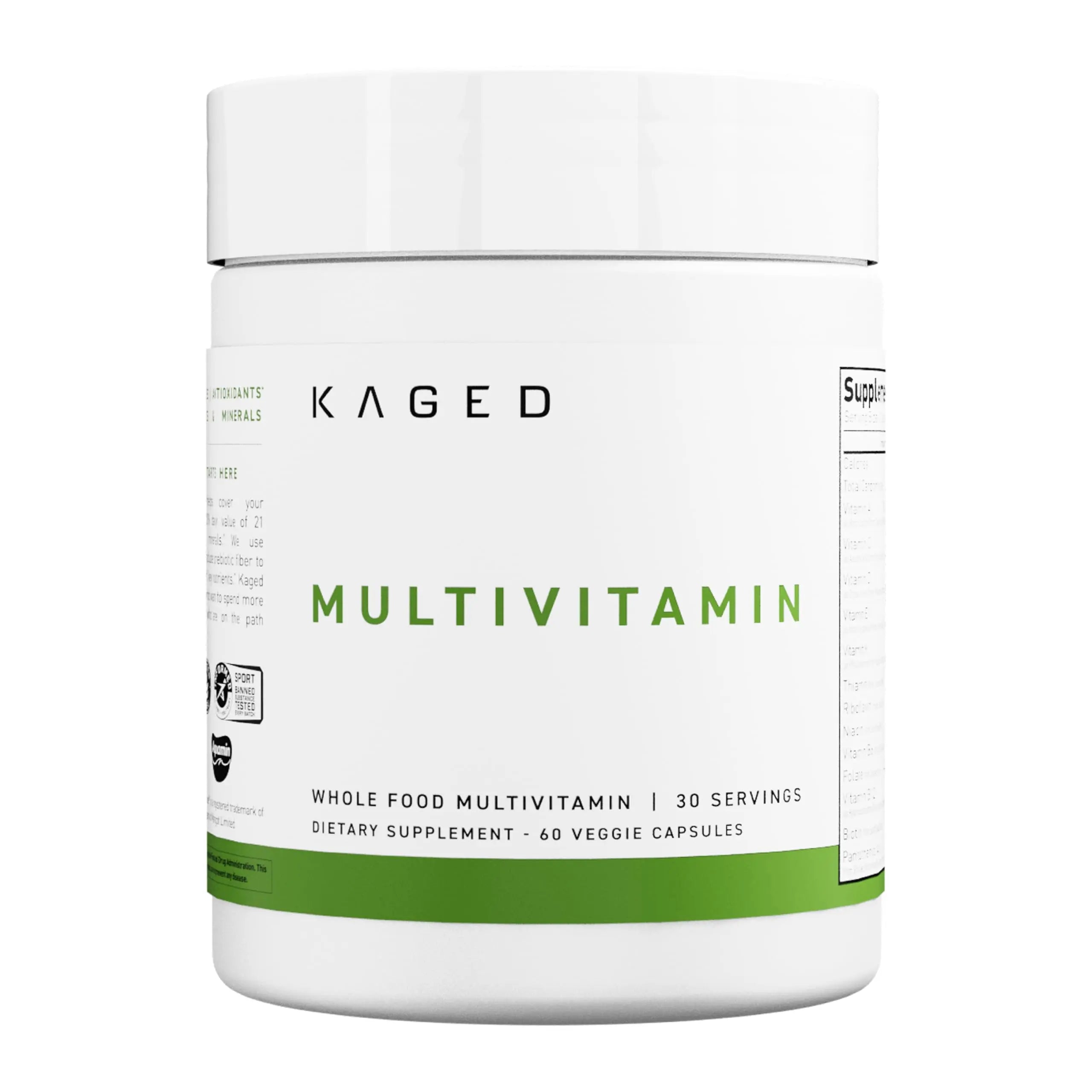 Kaged Multivitamin Capsules | Unflavored | Whole Foods Organic Fruits & Veggies | Plant Based Vegan Multivitamin Kaged Au supplements