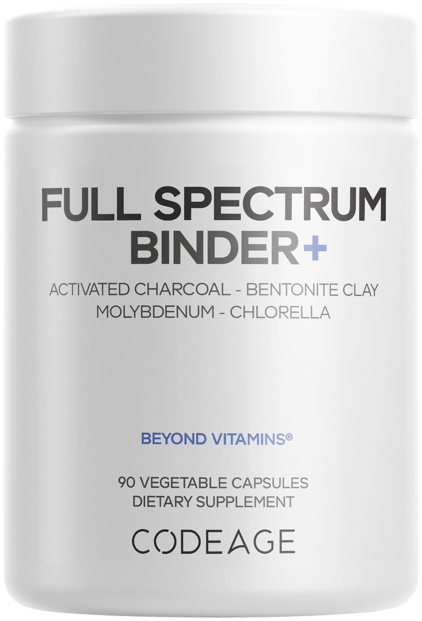 Codeage Binder + Systemic Binder Supplement - Activated Charcoal Pills, Bentonite Clay Mineral Powder, Fulvic & Humic Acids, Molybdenum, Carbon Forms - 90 Capsules Codeage Au supplements