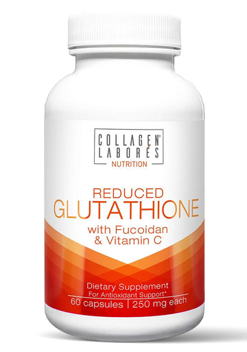 Advanced Glutathione Complex 500mg – with Fucoidan & Vitamin C – Antioxidant Support for Skin Glow, Detox & Immune Health – Non-GMO, Made in USA (60 Capsules) Collagen Laborés Au supplements