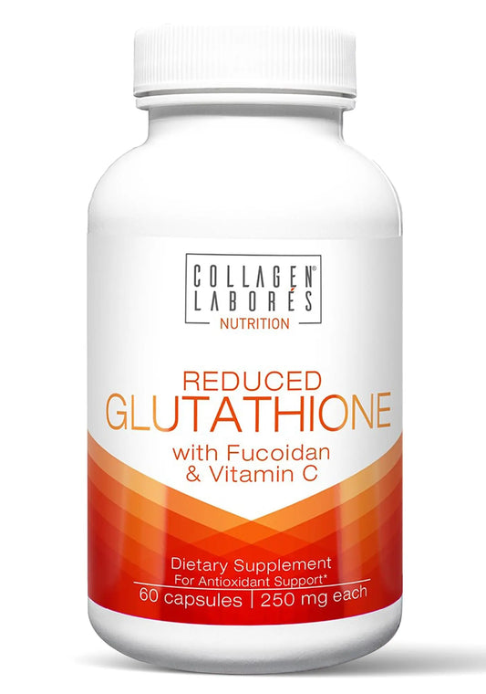 Advanced Glutathione Complex 500mg – with Fucoidan & Vitamin C – Antioxidant Support for Skin Glow, Detox & Immune Health – Non-GMO, Made in USA (60 Capsules) Collagen LaborésAu supplements