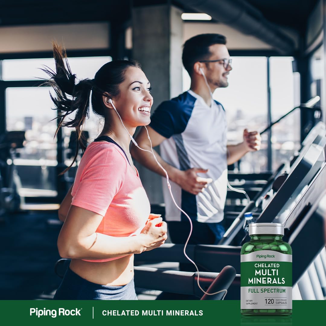 Piping Rock Mega Multi Mineral Chelated Supplement | 120 Capsules | for Men and Women | Iron Free | Non-GMO, Gluten Free Piping Rock Au supplements