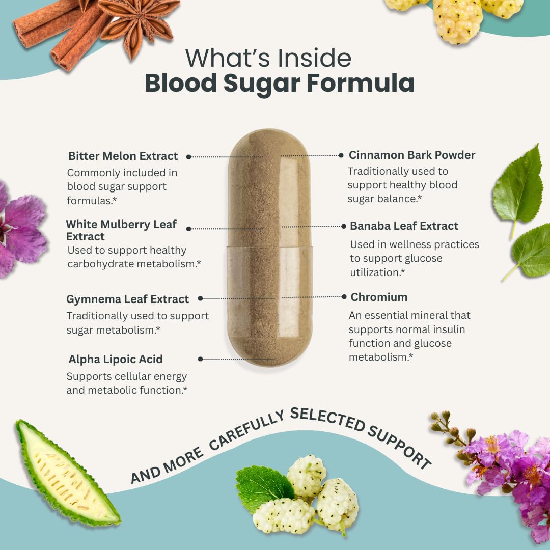 Naturonel Blood Sugar Formula – Metabolic Support with Cinnamon, Banaba, Bitter Melon, Guggul, Licorice, Gymnema, Juniper, Alpha Lipoic Acid & Chromium | Made in USA, GMP Certified Naturonel Au supplements