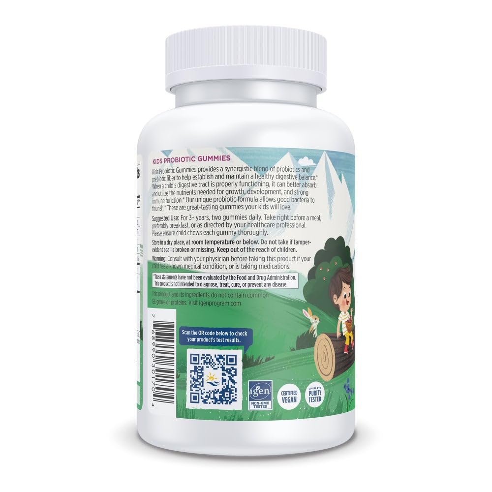 Nordic Naturals Kids Nordic Flora Probiotic Gummies, Merry Berry Punch - 60 Gummies - 1.5 Billion CFU & Prebiotic Fiber - Non-GMO, Vegan - 30 Servings Nordic Naturals Au supplements