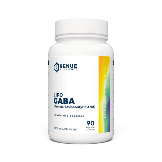 Renue By Science GABA | High Strength Liposomal GABA Supplements | 90 GABA Capsules - 300mg Gamma-Aminobutyric Acid per Serving | Non-GMO | Made in The USA Third-Party Tested Renue By ScienceAU supplements