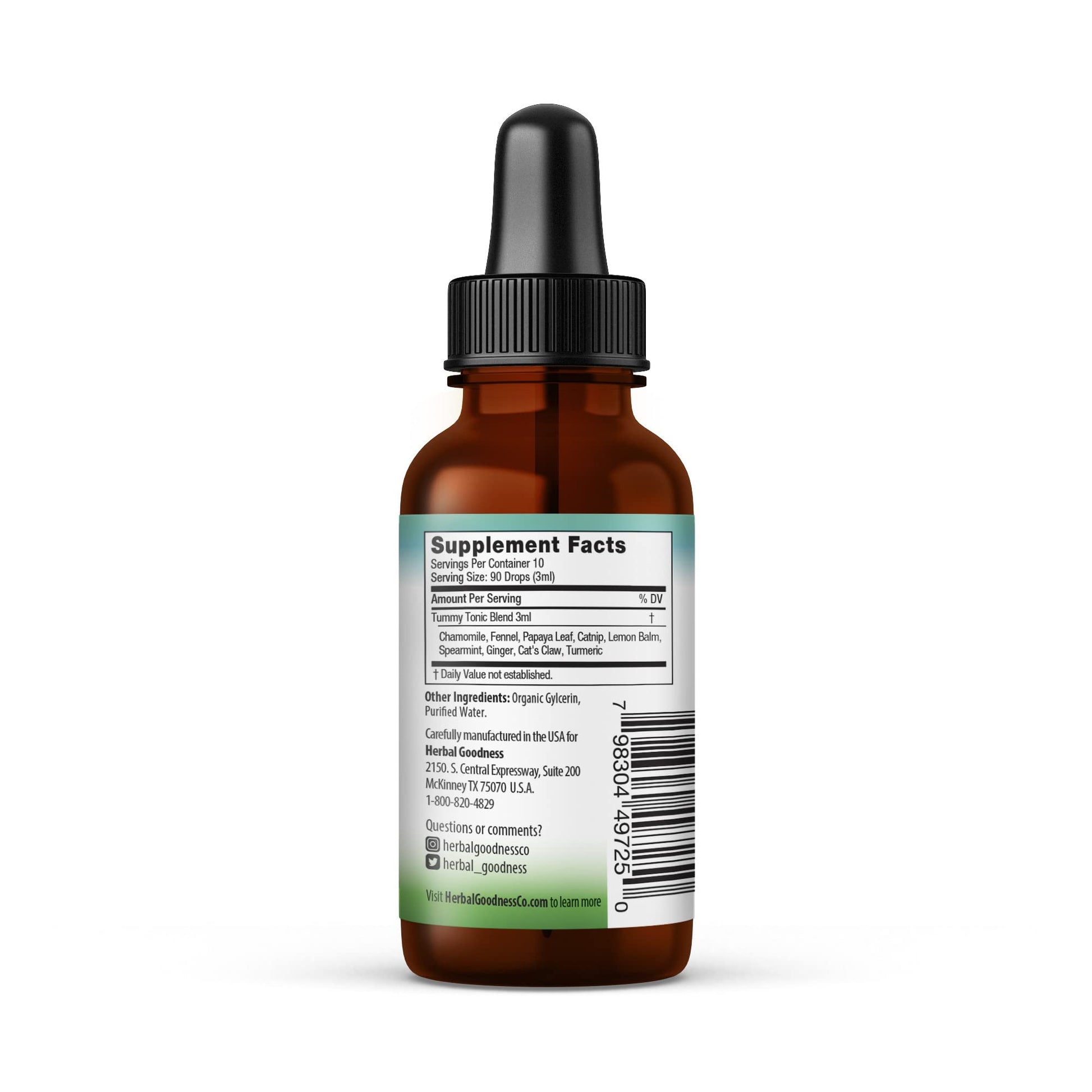 Kids Tummy Support Tonic Liquid Extract, Tasty Digestive System Support Supplement for Kids -1oz - Herbal Goodness Herbal Goodness Au supplements
