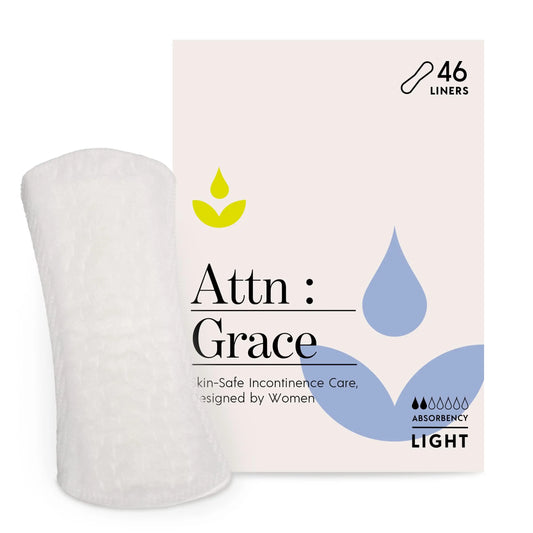 Attn: Grace Panty Liners for Women - 46 Liners – for Light Urinary Incontinence, Bladder Leakage ATTN : GRACEAU supplements