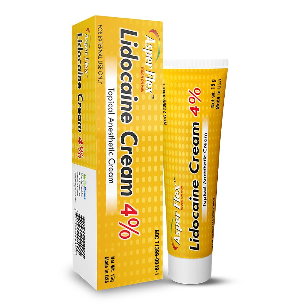 ASPERFLEX™ Lidocaine Pain Relief Cream 4% - Fast-Acting Numbing Cream for Muscle & Joint Pain, Arthritis, Backache, and More - 15G ASPERFLEX Au supplements