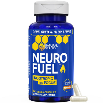 NATURAL STACKS NeuroFuel Nootropic with Zembrin - Doctor Developed Memory & Focus Supplement - Kanna Extract Sceletium Tortuosum - Nootropic Brain Supplement for Focus - 60 Zembrin Capsules NATURAL STACKS Au supplements