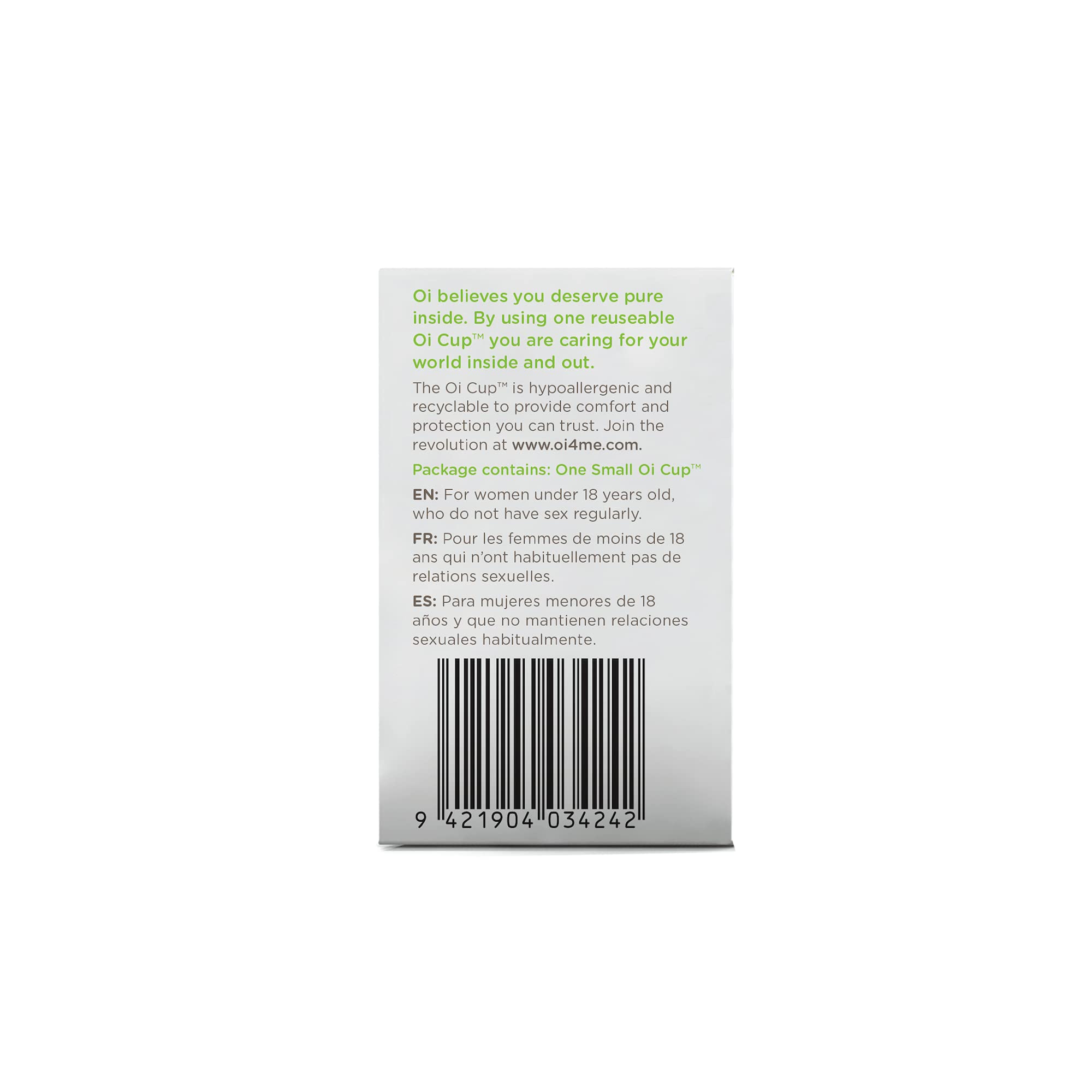 Oi | Organic Initiative - Menstrual Cup | Small - Slim-fit, Wear for 12 hrs | Reusable, Leak Free (17 ml) oi Au supplements