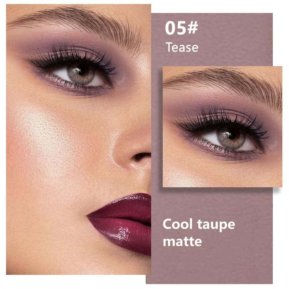 evpct Mauve Taupe Plum Matte Single Eye Shadow Palette Makeup for Older Women, Plum Lavender Purple Natural Cream Eyeshadow Palette for Green Eyes, High Pigment Mini Monochrome Eyeshadow evpct Au supplements