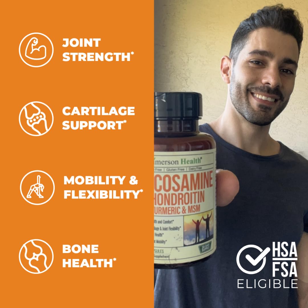 Glucosamine Chondroitin MSM Turmeric Boswellia - Joint Support Supplement. Antioxidant Vimerson Health Au supplements