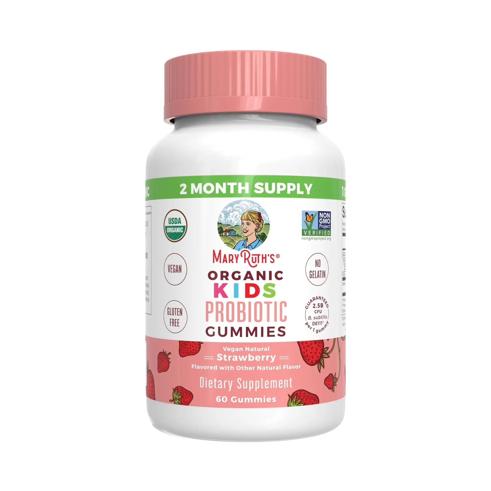 MaryRuth Organics Gummies for Kids–Multivitamin (Mixed Berry & Cherry), & Probiotic (Strawberry) | USDA Organic, No Gelatin! | MARYRUTH'S Au supplements