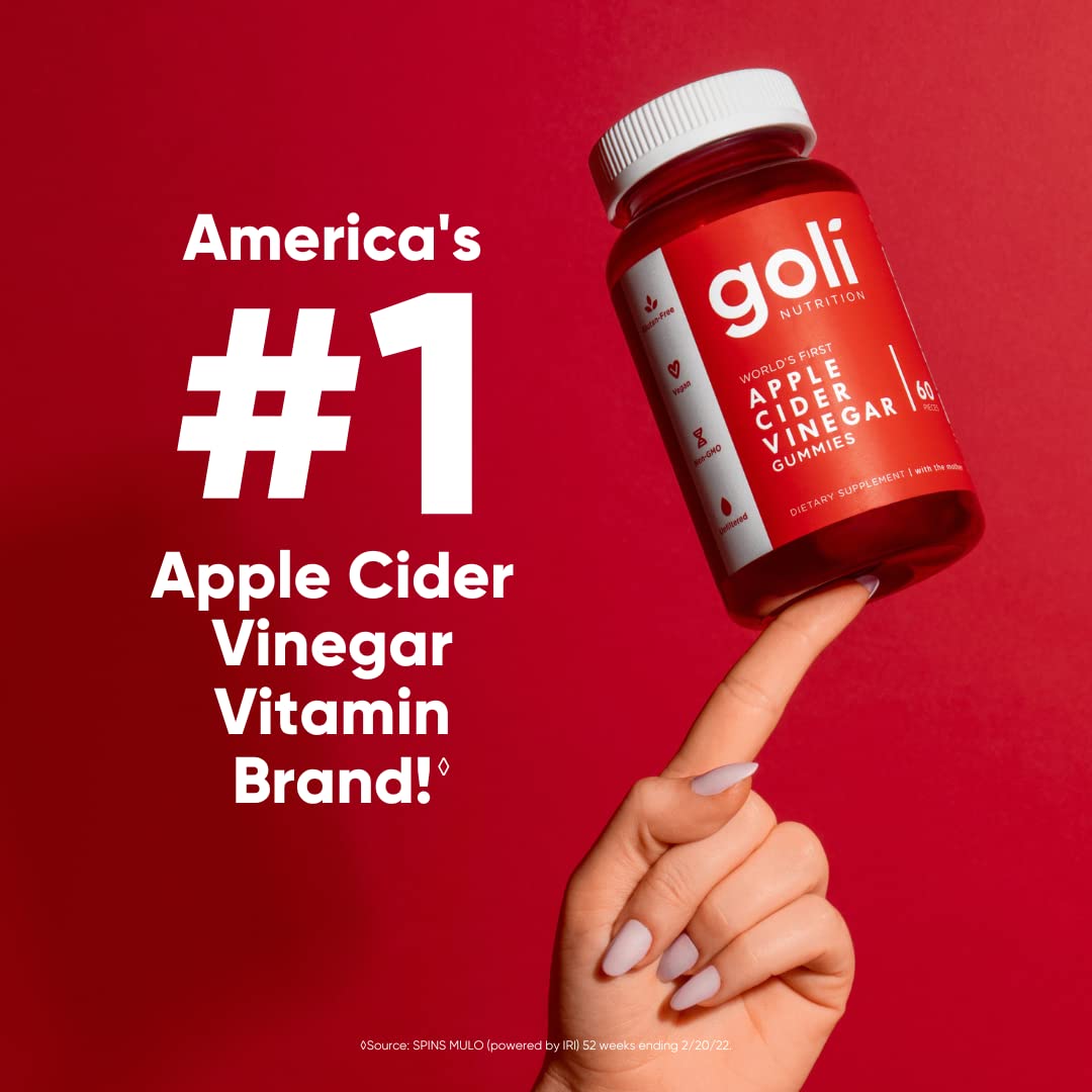 Goli Nutritional Supplement, Apple Cider Vinegar Gummy Vitamins Nutrition, 2 Pack Goli Au supplements