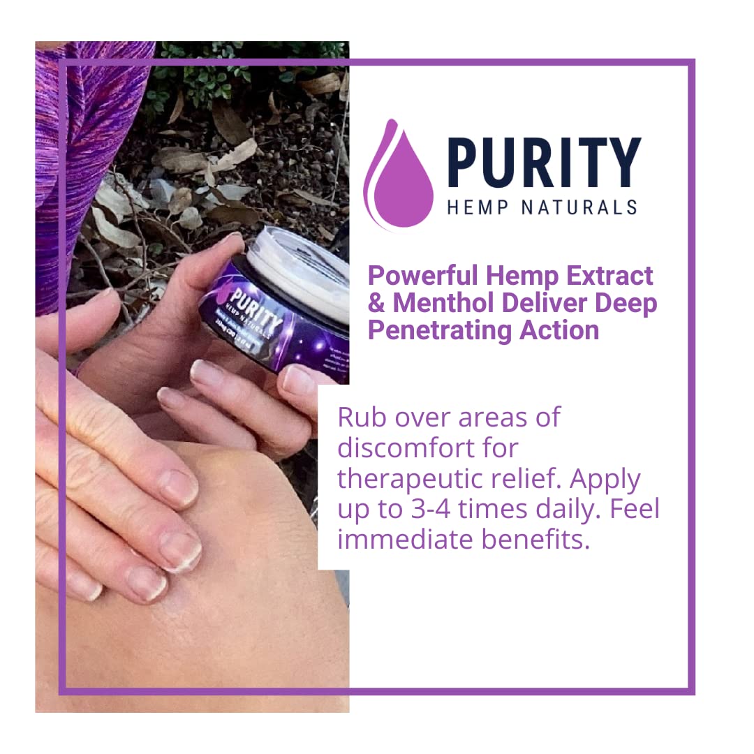 Purity Hemp Naturals HOT & COOL Hemp Cream — 1,000mg Hemp Oil Extract, Dual Warming & Cooling Sensation, Fast Absorbing Non-Greasy Formula, Made in USA — 2 Fl Oz Purity Hemp Naturals Au supplements