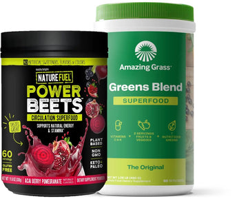 Amazing Grass Greens Blend Superfood: Super Greens Powder Smoothie Mix for Boost Energy, 60 Servings & Nature Fuel Power Beets Powder, Beet Root Powder, Support Natural Energy, 60 Servings Healthy Delights Au supplements