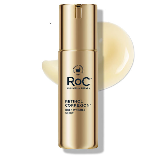 RoC Retinol Correxion Deep Wrinkle Retinol Face Serum with Ascorbic Acid, Anti-Aging Treatment for Fine Lines, Dark Spots RoCUS supplements