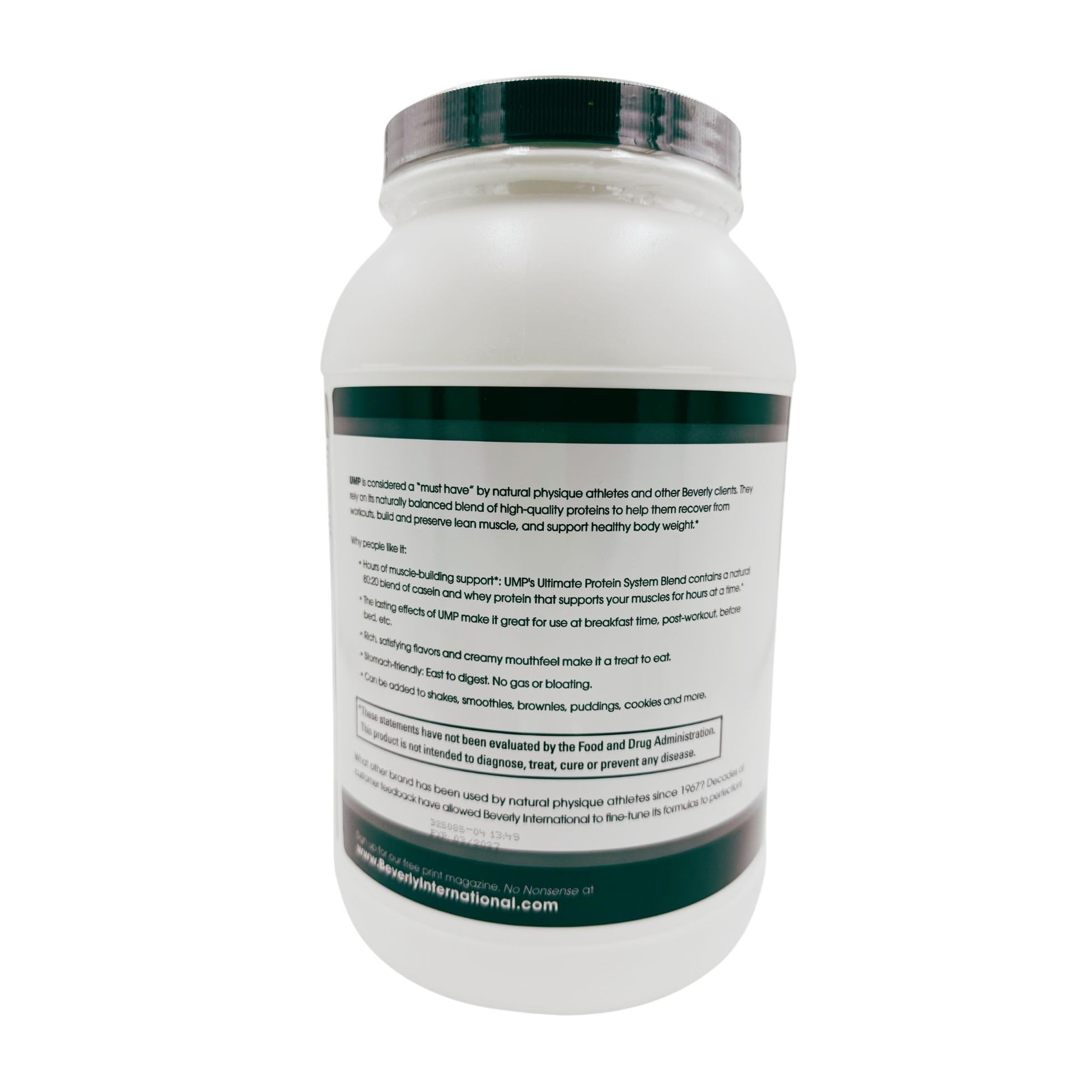 Beverly International UMP Protein Powder, Cookies & Cream. Unique Whey-Casein Ratio Builds Lean Muscle. Easy to Digest. No Bloat. (32.8 oz) 2lb .8 oz