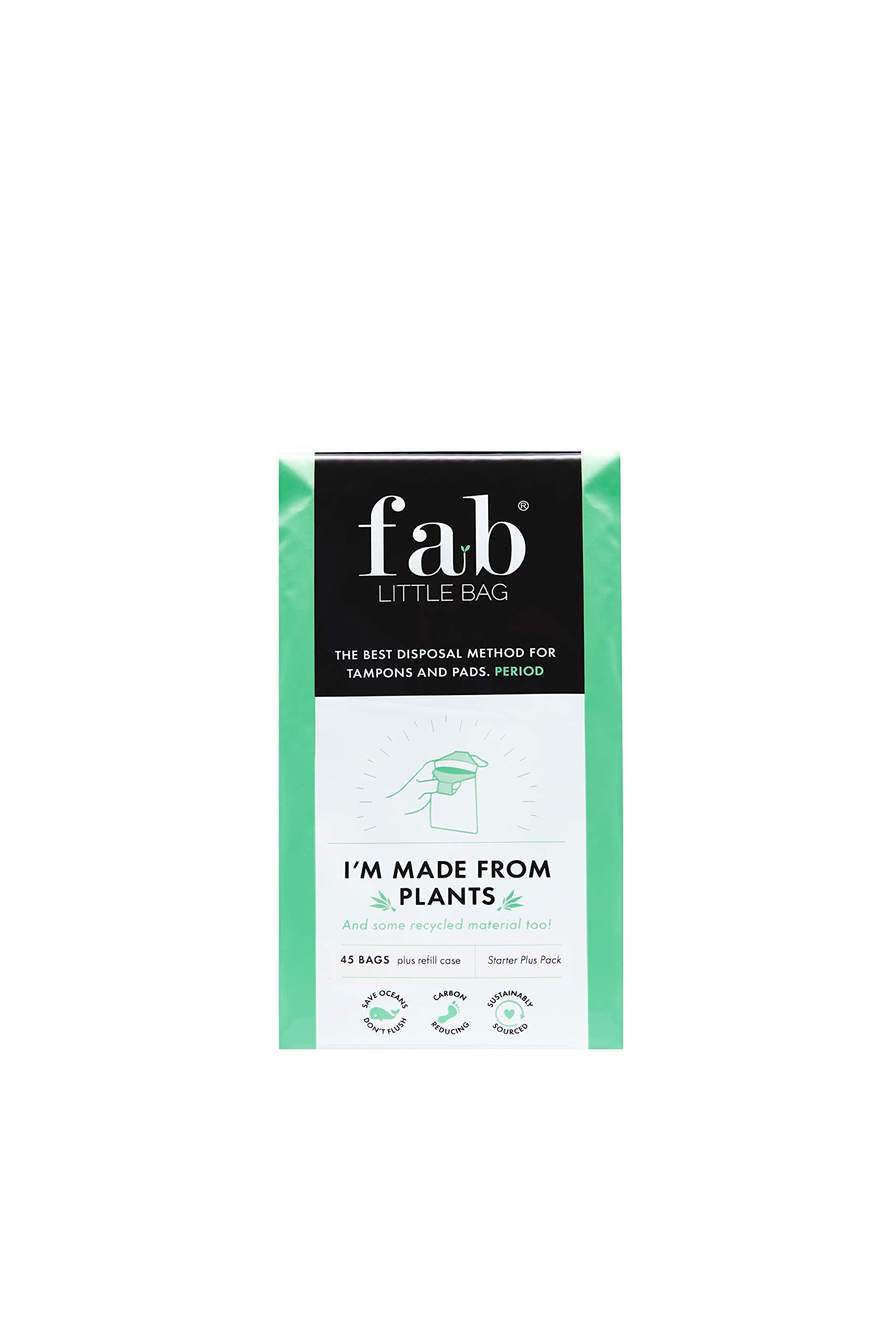 Fab Little Bag Starter Plus Pack - 45 Sanitary Disposal Bags Plus Recyclable Refill Pack Fab Little Bag Au supplements