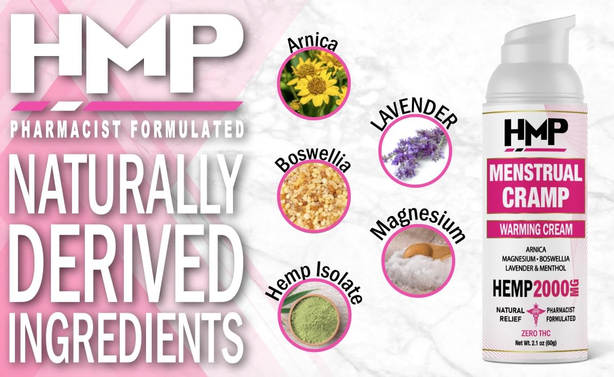 HMP BRANDS Menstrual Cramp Hemp Cream Supports Period Cramps Including Pre - Menstrual Cramp HMP BRANDS Au supplements