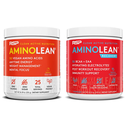 RSP NUTRITION Vegan AminoLean Pre Workout Energy (Mango 25 Servings) with AminoLean RSP NUTRITIONAU supplements