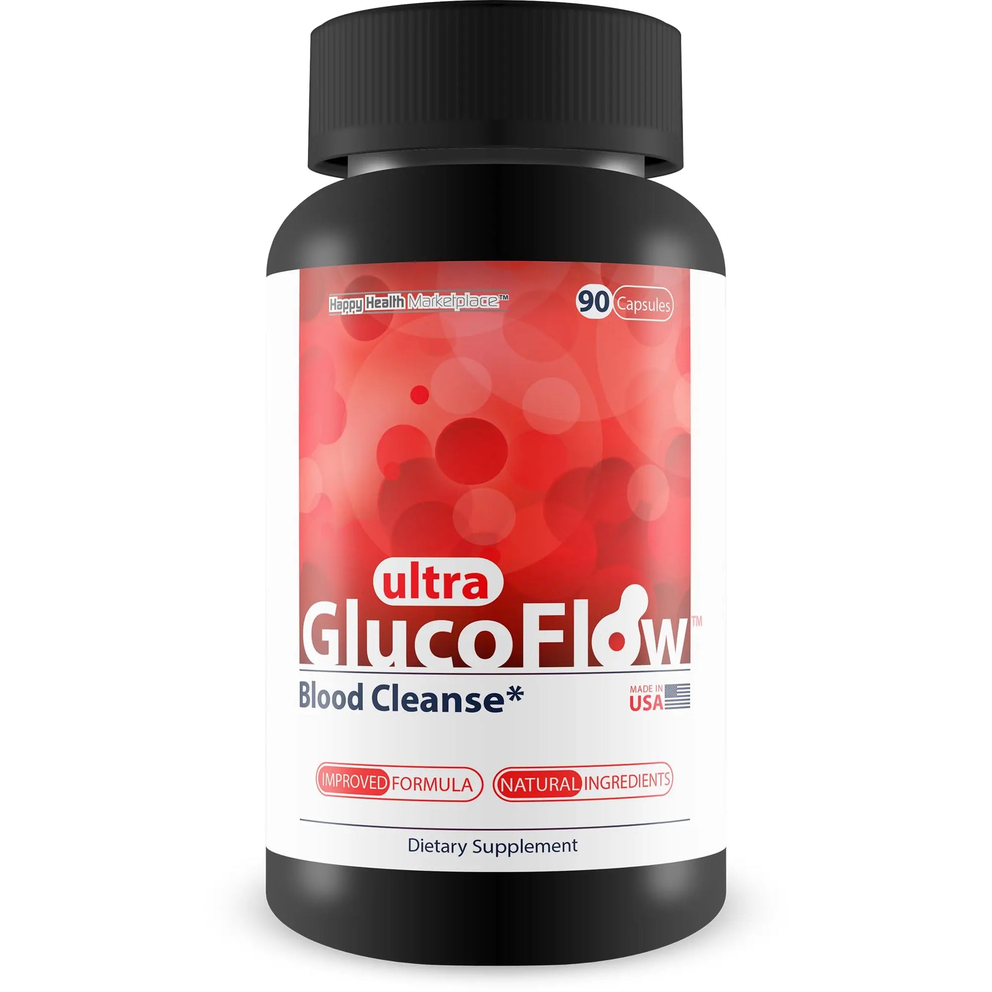 Ultra Gluco Flow - Improved Formula - Our Best Blood Cleanse Detox Cleanse Blood Support Pills - Blood Health Blood Circulation Pills Detox Cleanse Blood Gluco Bio Sweet Relief Glycogen Support Happy Health Marketplace Au supplements
