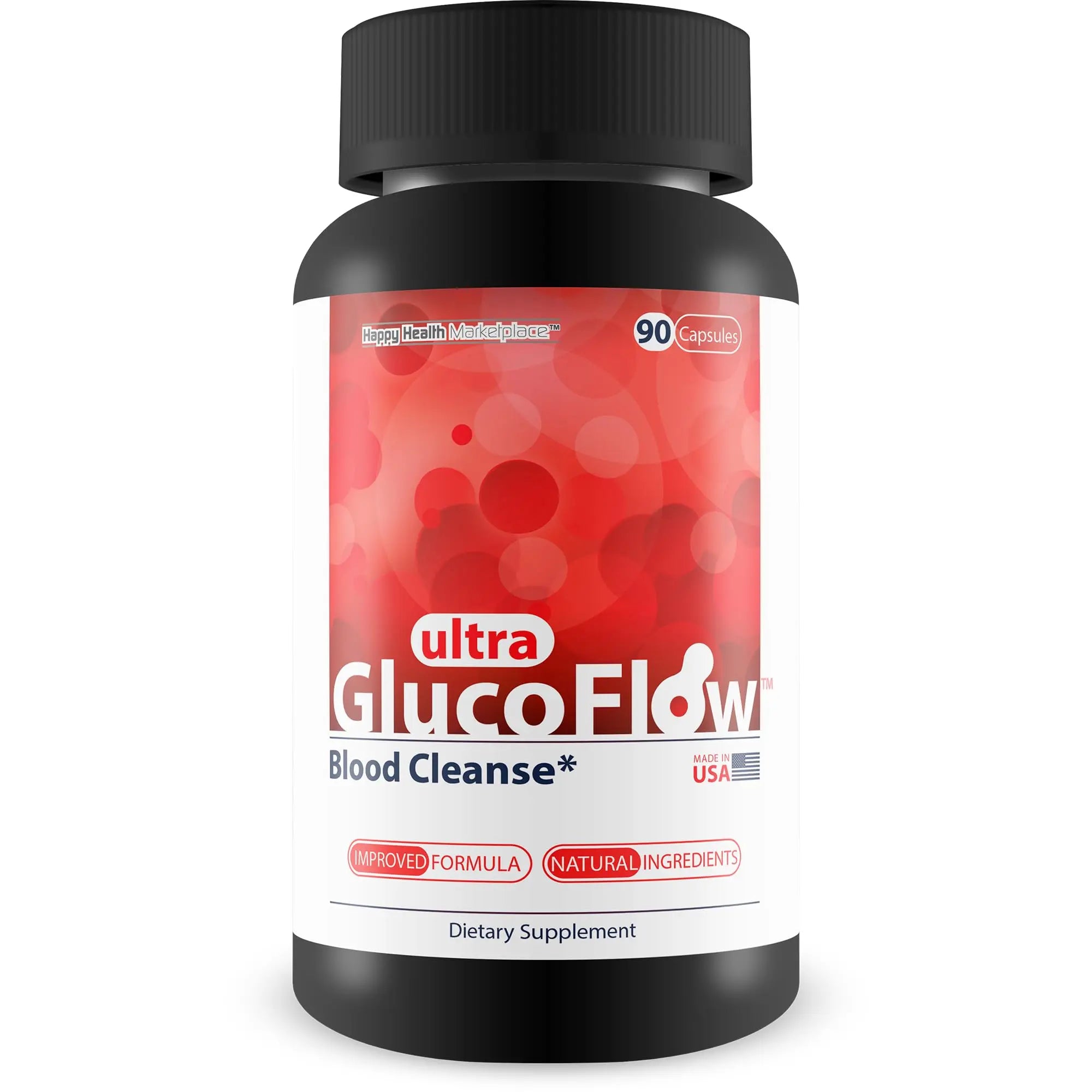 Ultra Gluco Flow - Improved Formula - Our Best Blood Cleanse Detox Cleanse Blood Support Pills - Blood Health Blood Circulation Pills Detox Cleanse Blood Gluco Bio Sweet Relief Glycogen Support Happy Health Marketplace Au supplements