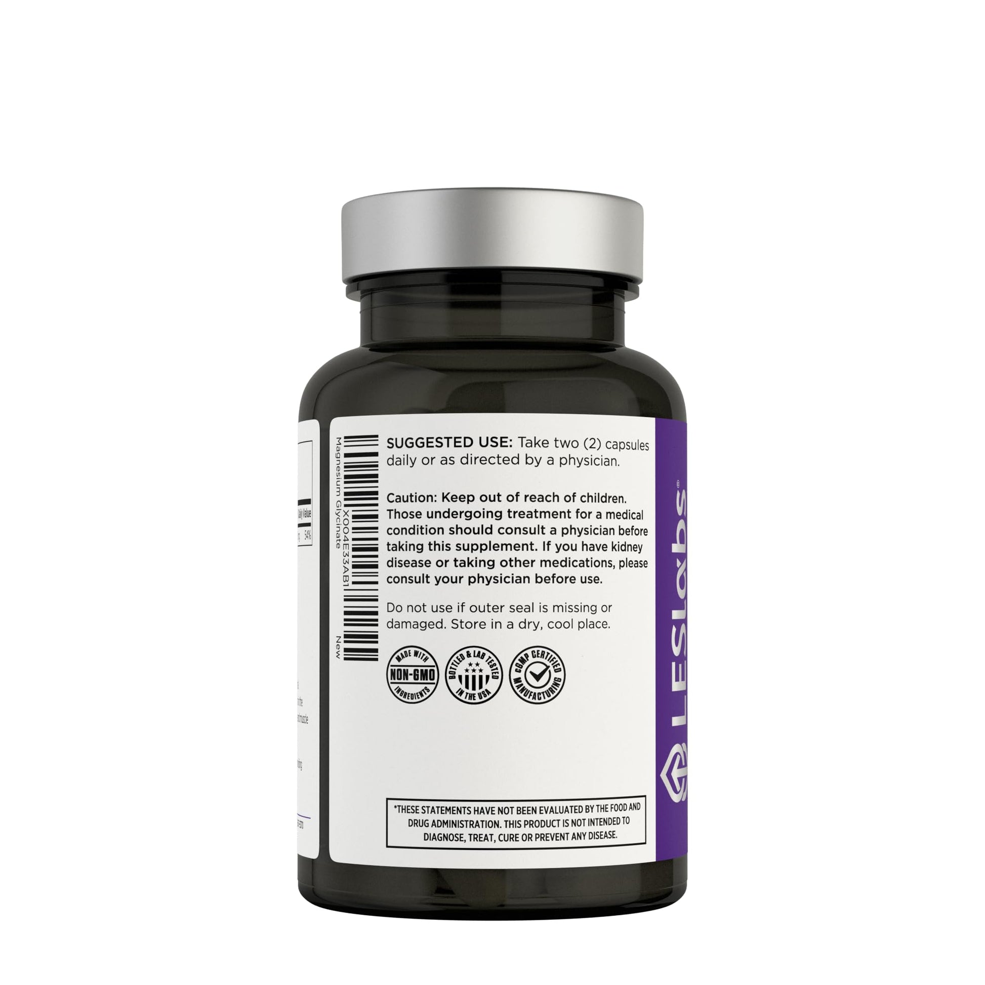 LES Labs Magnesium Glycinate – Supports Restful Sleep, Heart Health, Stress Relief, Metabolism, Nerve & Muscle Function, Gentle on The Digestive System – Non-GMO Supplement – 120 Capsules LES Labs Au supplements