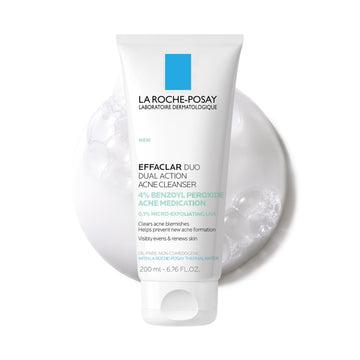 La Roche-Posay Effaclar Dual Acne Face Wash With 4% Benzoyl Peroxide & LHA Exfoliant