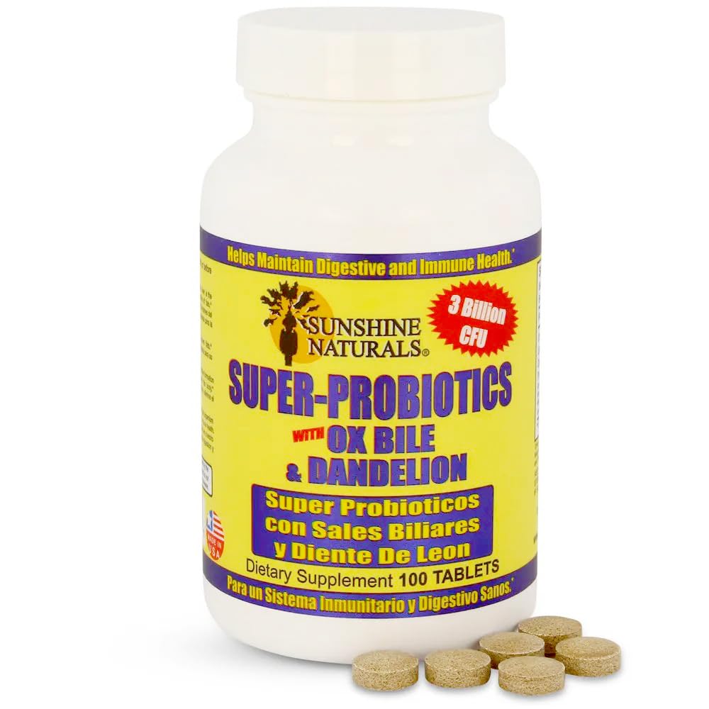 Sunshine Naturals Super Probiotics Supplement. Improves Digestion, Gut Health, Immune System Support, and Healthy Bowel Function. Promotes Healthy Flora. 100 Capsules. Sunshine Naturals Au supplements