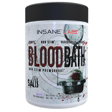 Insane Labz Saw Bloodbath, Non-Stim Pump Pre Workout Powder with Nitrosigine­, OxyGold Insane Labz Au supplements