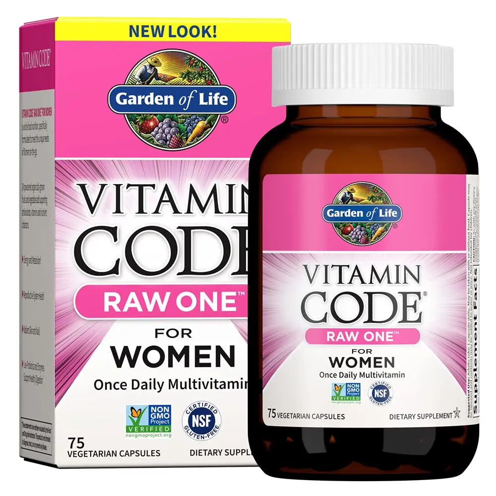 Garden of Life Vitamin Code Raw One for Women, Once Daily Women's Multivitamin - 75 Capsules, One a Day Vitamins Whole Food Iron Garden of Life Au supplements