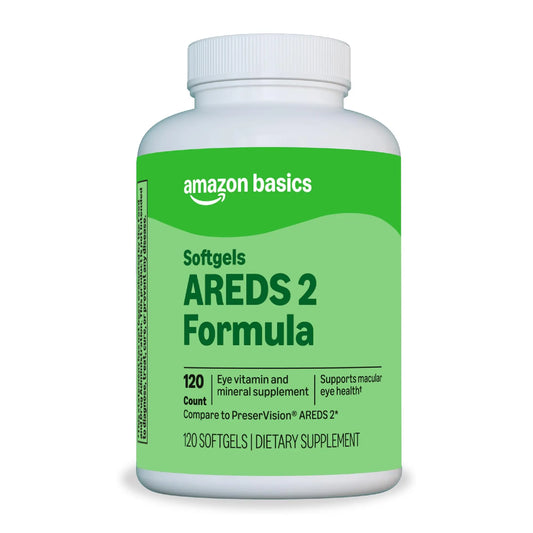 Amazon Basics Eye Vitamin and Mineral Supplement, AREDS 2 Formula with Lutein & Zeaxanthin, 120 Softgels Amazon BasicsAU supplements