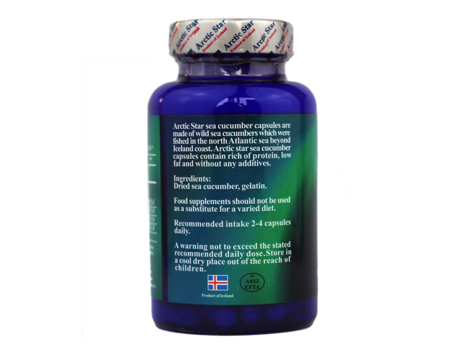 Arctic Star - Sea Cucumber Capsules - Natural Pure Iceland Atlantic Wild Caught Sea Cucumber Extract Supplement Pills - Joint Health t & Immune Health 400mg 80 Capsules/Bottle Arctic Star Au supplements