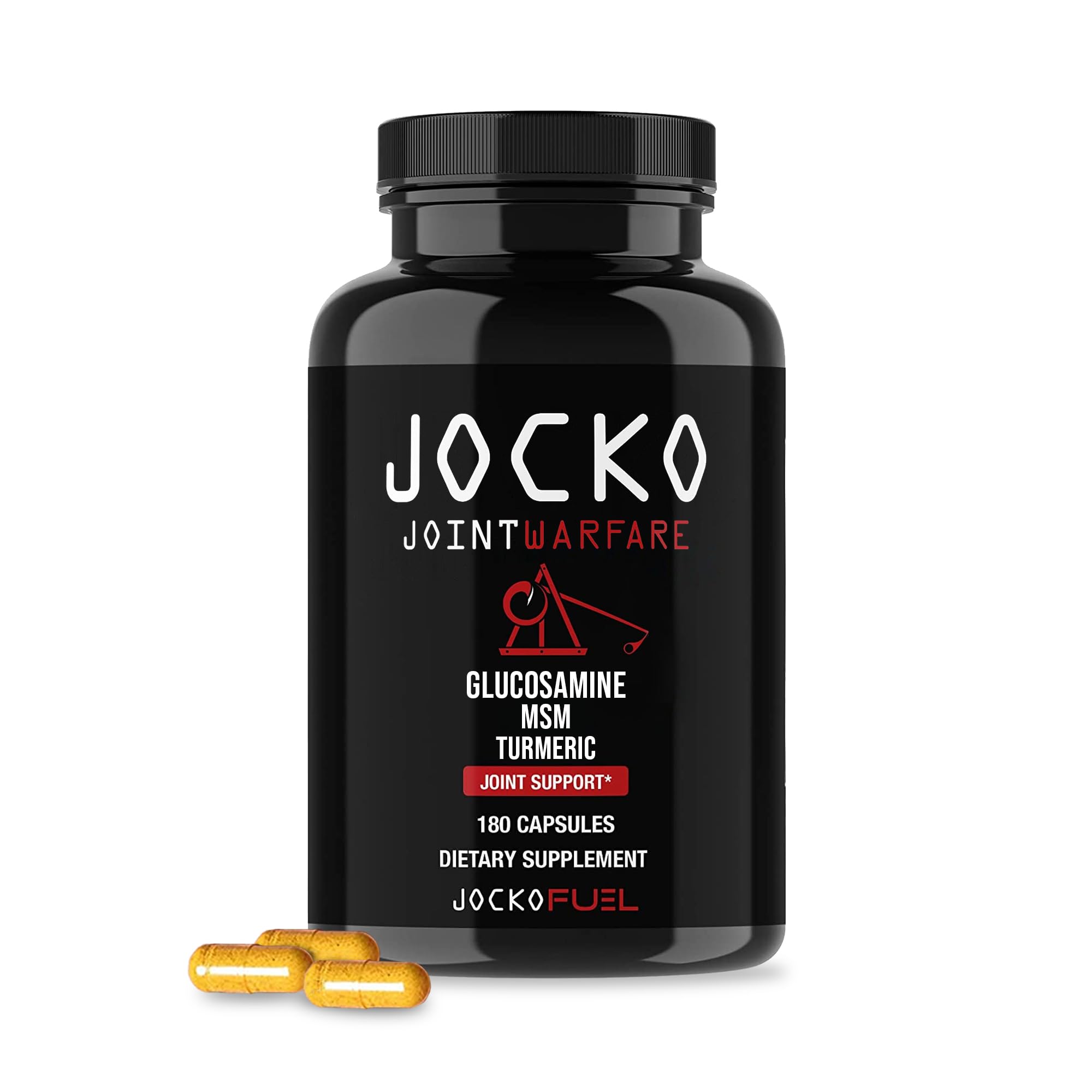 Jocko Fuel Joint Support Supplement - Glucosamine MSM for Joint Pain, Mobility, & Flexibility w/Turmeric & Boswellia (180 Capsules) Jocko Fuel Au supplements