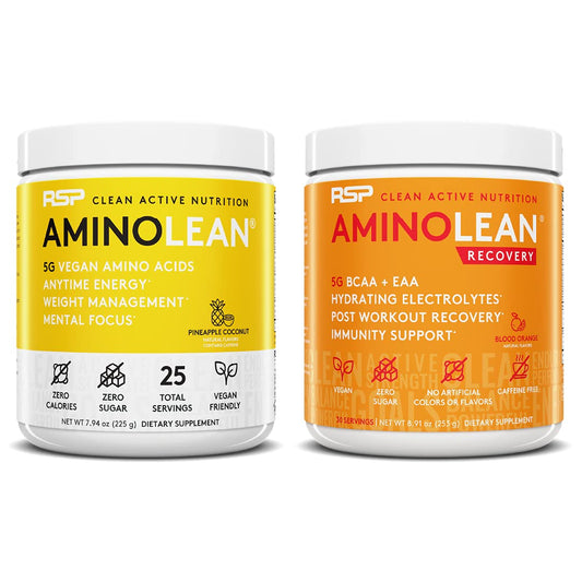 RSP NUTRITION Vegan AminoLean Pre Workout Energy (Pineapple Coconut 25 Servings) RSP NUTRITIONAU supplements