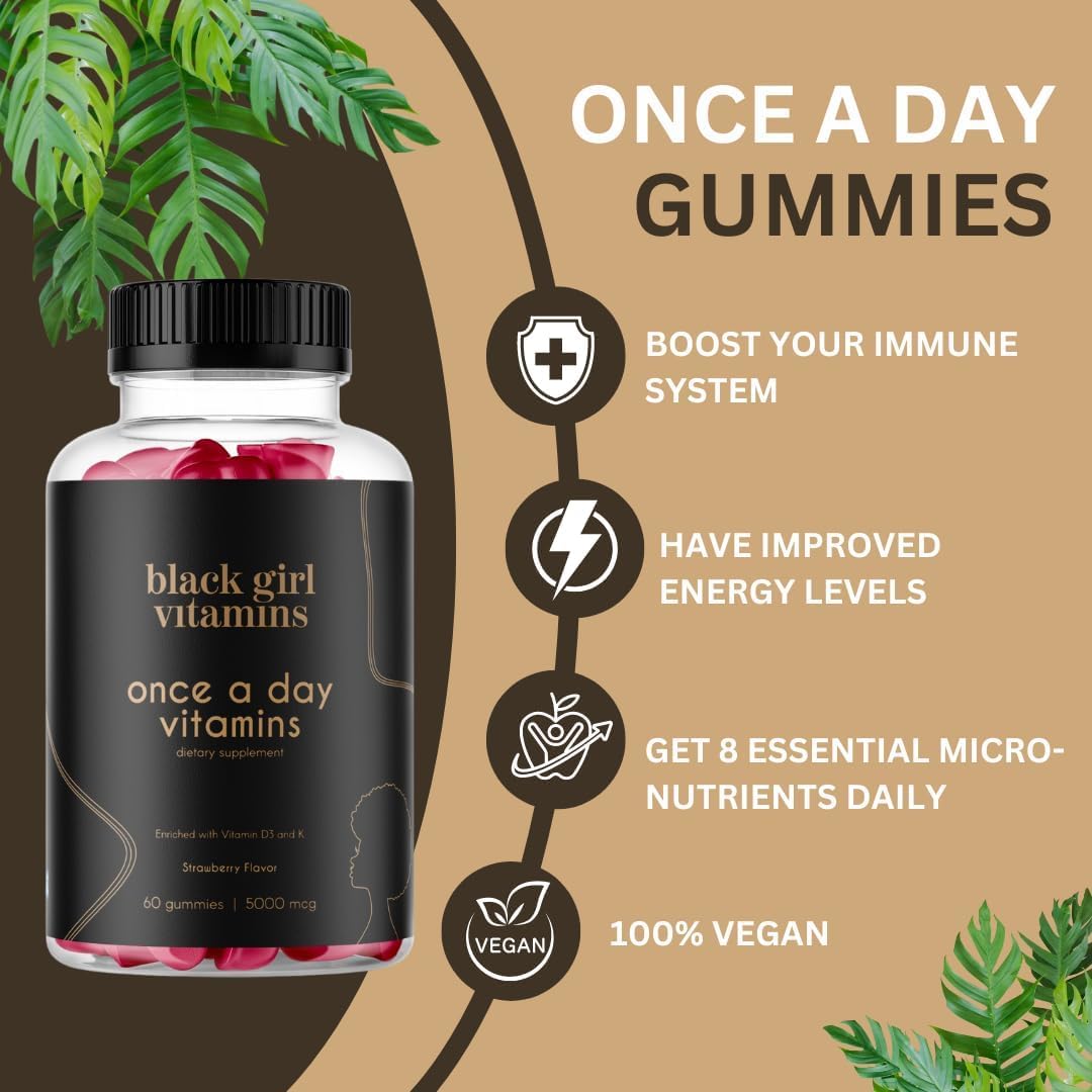 Black Girl Vitamins Complete Wellness Essentials - 30-Day Bundle with D3 Gummies, Probiotics, Hair-Skin-Nails + Sea Moss - 8 Key Nutrients for Immune, Skin & Energy Support Black Girl Vitamins Au supplements